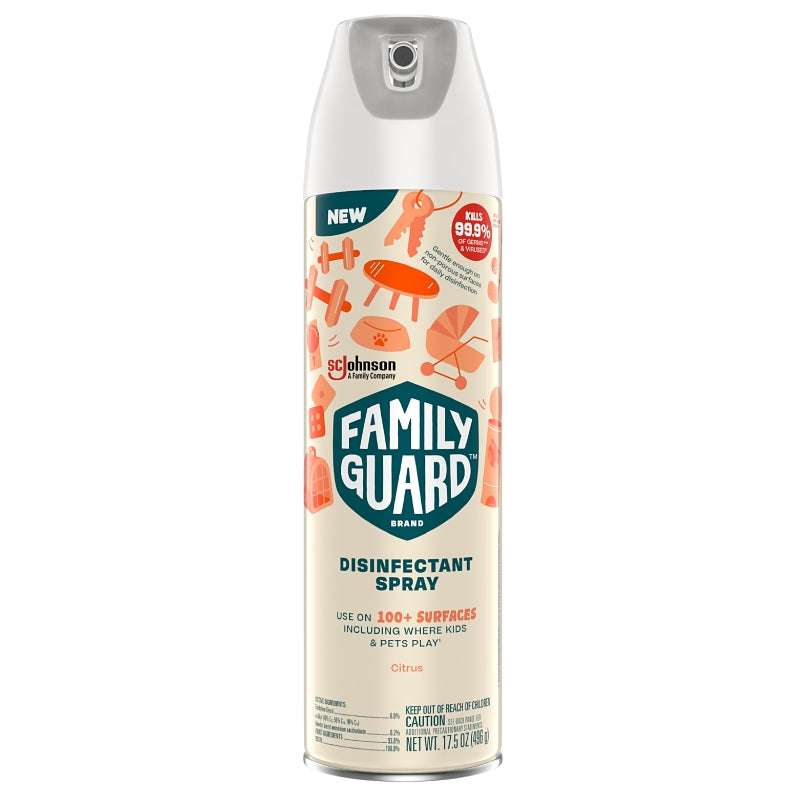 Disinfectant Spray, Citrus Scent, 17.5 oz Aerosol Spray, 8/Carton