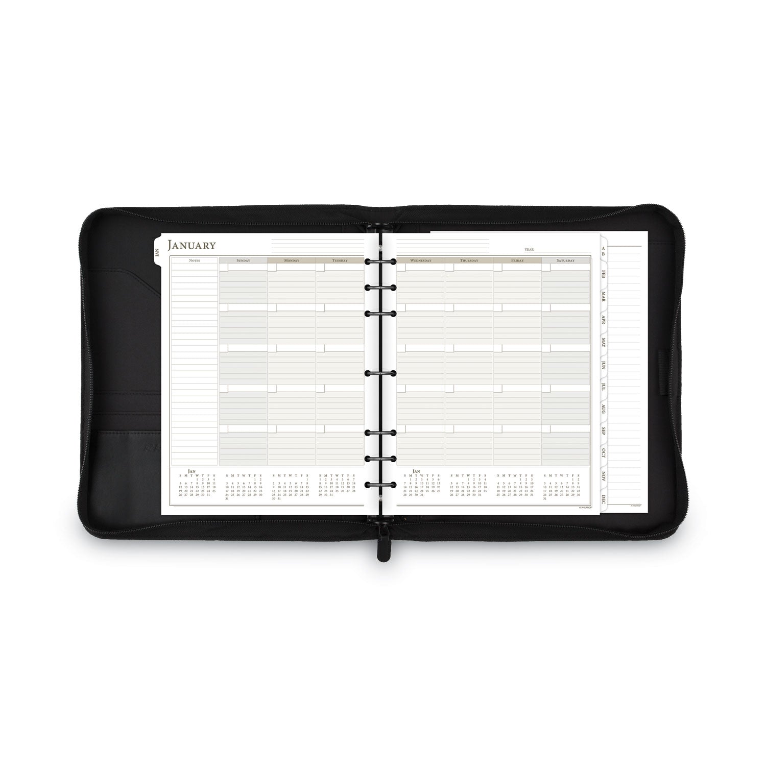 black-leather-planner-organizer-starter-set-11-x-85-black-cover-12-month-jan-to-dec-undated_aag038054005 - 4