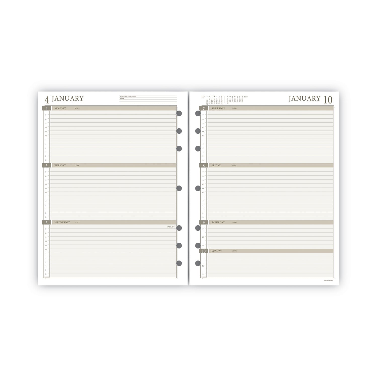 2-page-per-week-planner-refills-85-x-55-white-sheets-12-month-jan-to-dec-2024_aag481285y21 - 2