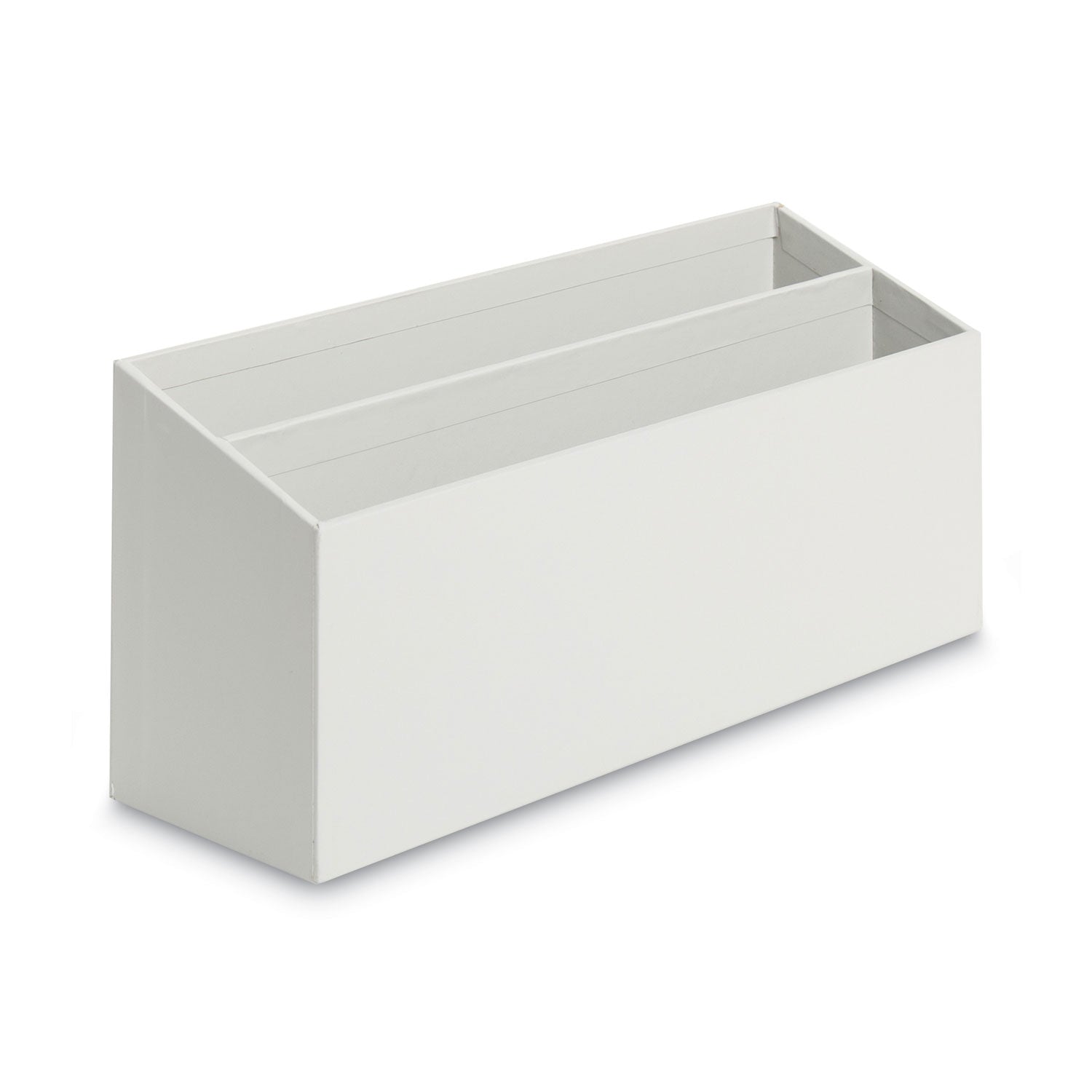 four-piece-desk-organization-kit-magazine-holder-paper-tray-pencil-cup-storage-bin-chipboard-gray_ubr3632u0002 - 6