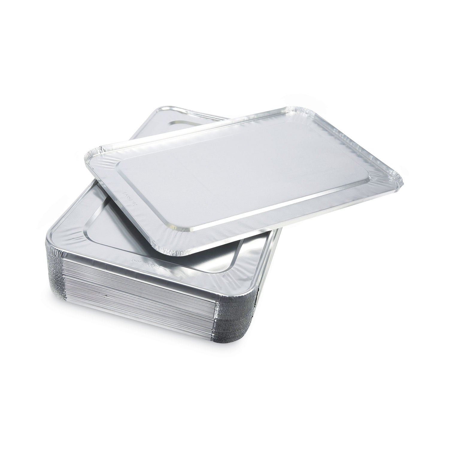 Aluminum Steam Table Pan Lids, Fits Full-Size Pan, Deep,12.88 x 20.81 x 0.63, 50/Carton