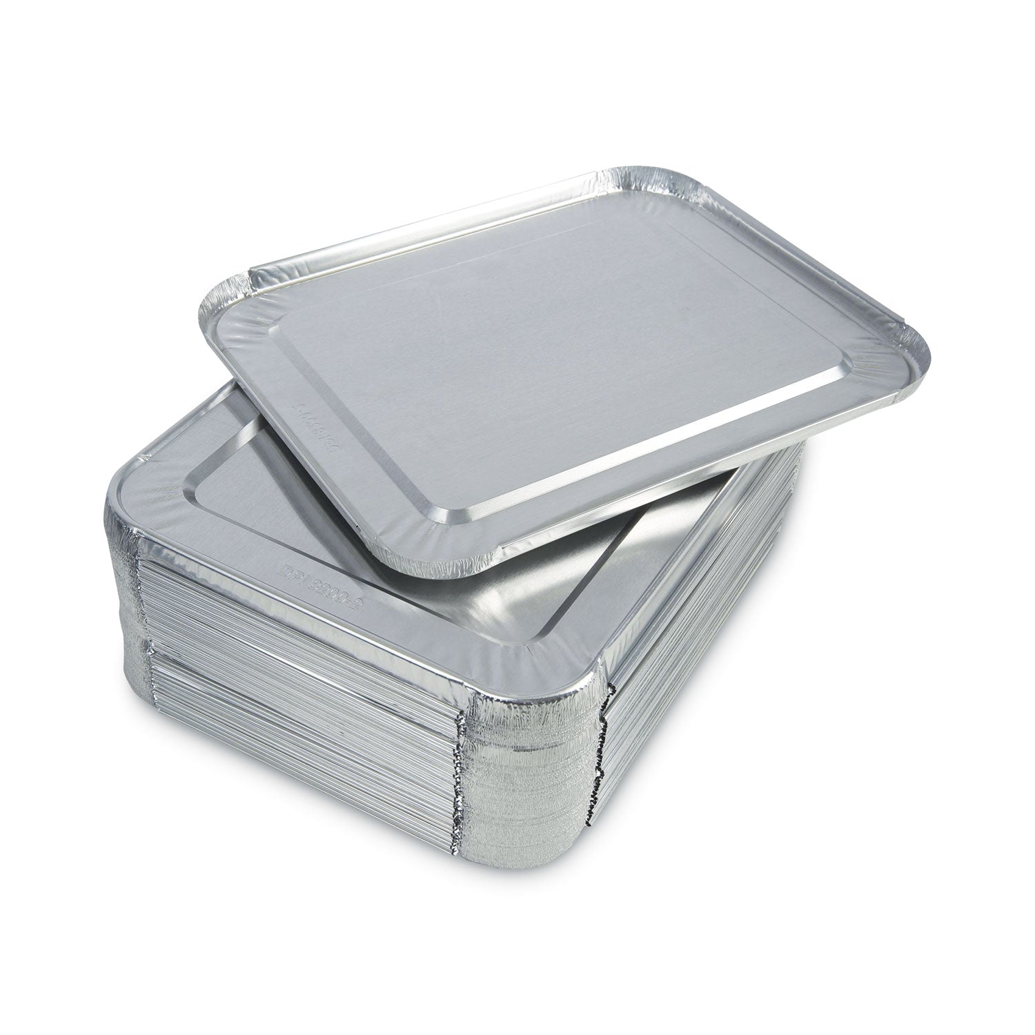 Aluminum Steam Table Pan Lids, Fits Half-Size Pan, Deep, 10.5 x 12.81 x 0.63, 100/Carton