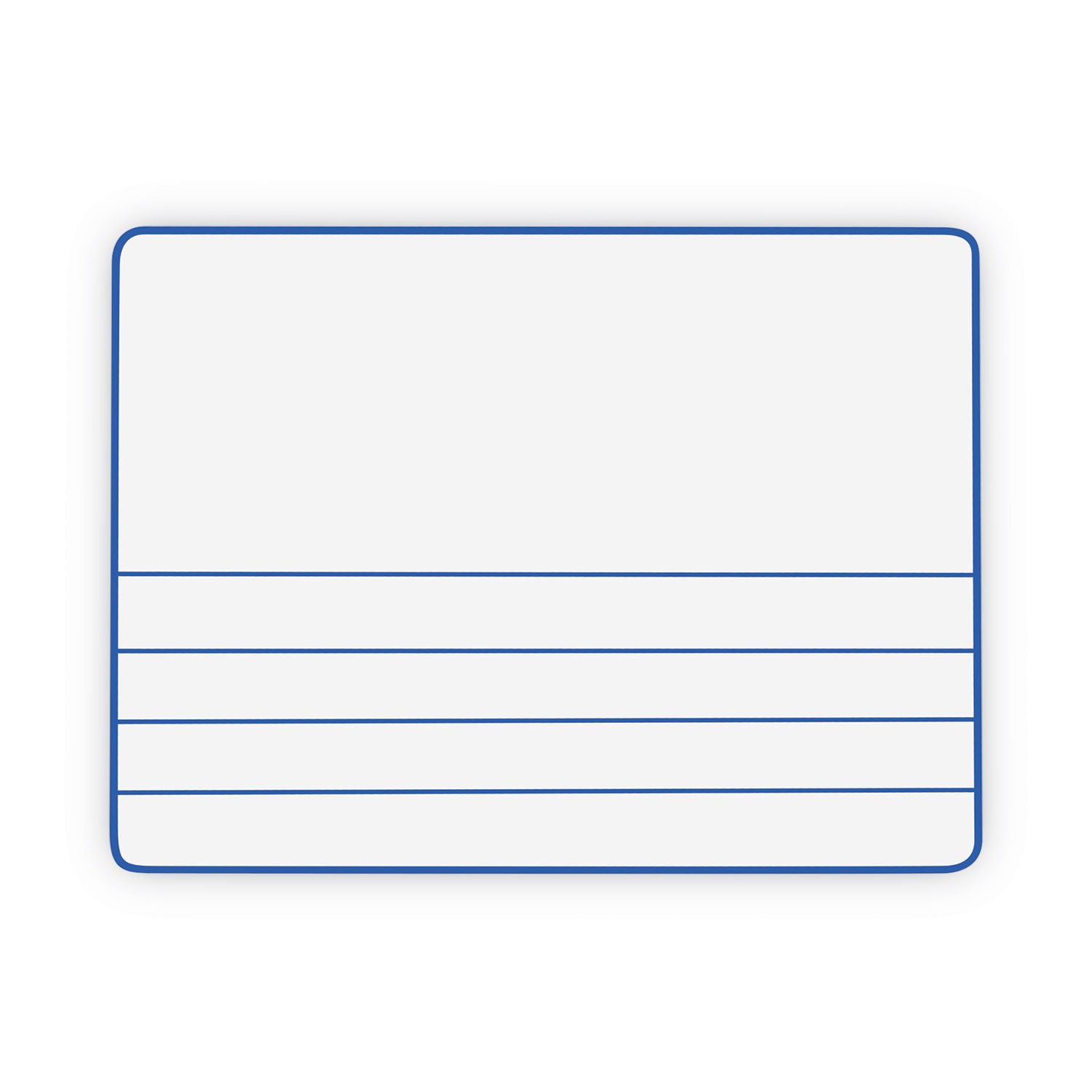 Dry Erase Student Boards, 12 x 9, Blue/White Surface, 10/Set - 