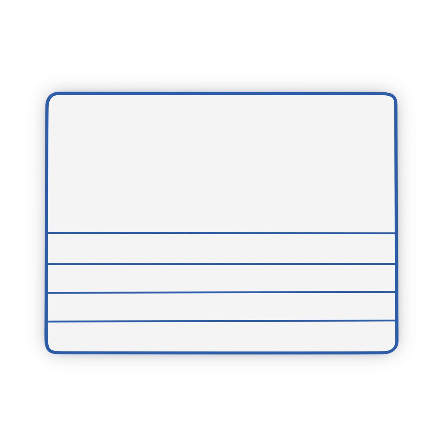 Dry Erase Student Boards, 12 x 9, Blue/White Surface, 10/Set