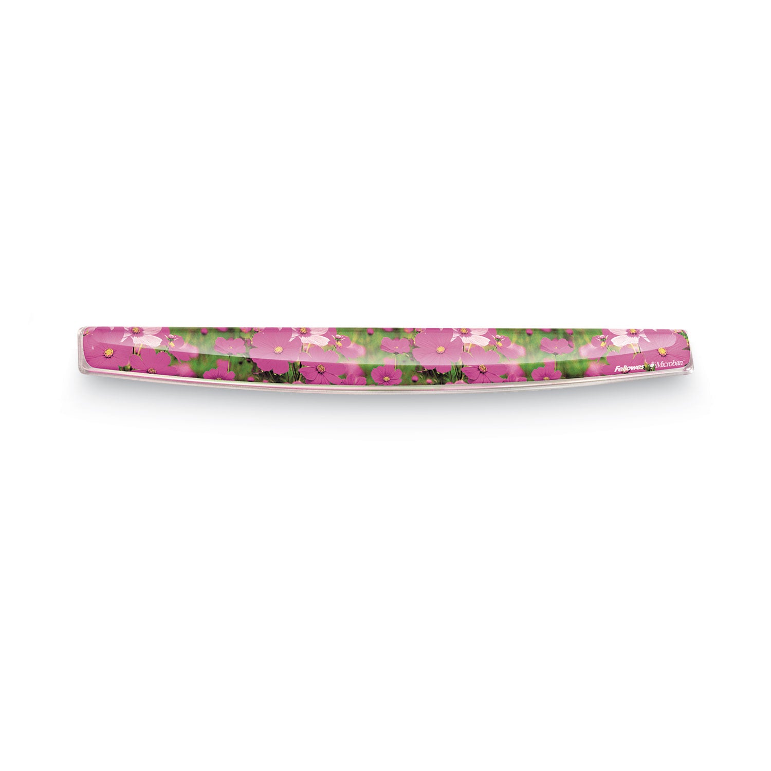 Photo Gel Keyboard Wrist Rest with Microban Protection, 18.56 x 2.31, Pink Flowers Design - 