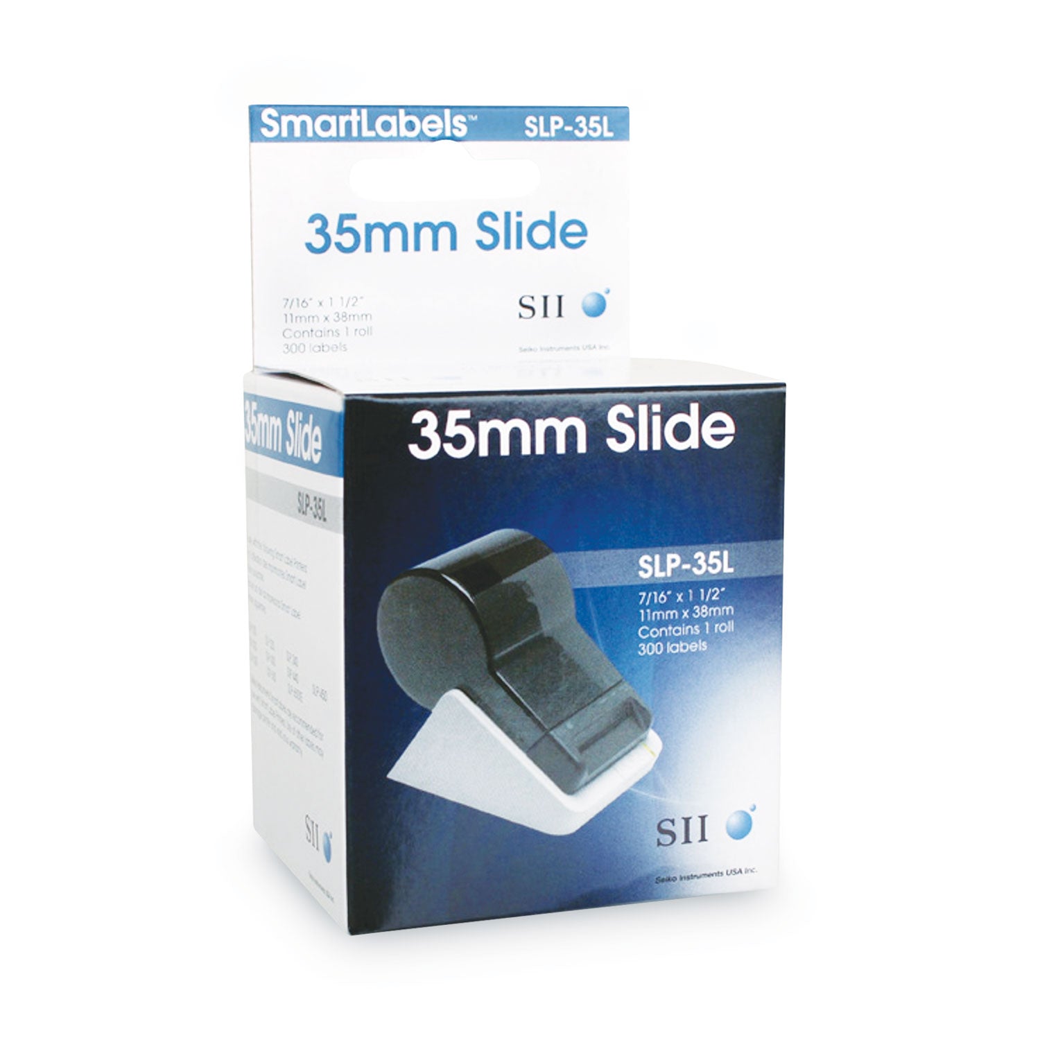 SLP-35L Self-Adhesive Small Multipurpose Labels, 0.43" x 1.5", White, 300 Labels/Roll - 