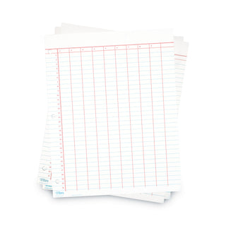 Data Pad with Numbered Column Headings, Data/Lab-Record Format, Wide/Legal Rule, 10 Columns, 8.5 x 11, White, 50 Sheets - 