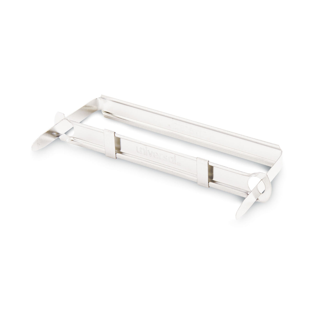 Two-Piece Two-Prong Paper Fastener Base and Compressor Sets, 1" Capacity, 2.75" Center to Center, Silver, 50/Box