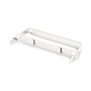 Two-Piece Two-Prong Paper Fastener Base and Compressor Sets, 1" Capacity, 2.75" Center to Center, Silver, 50/Box