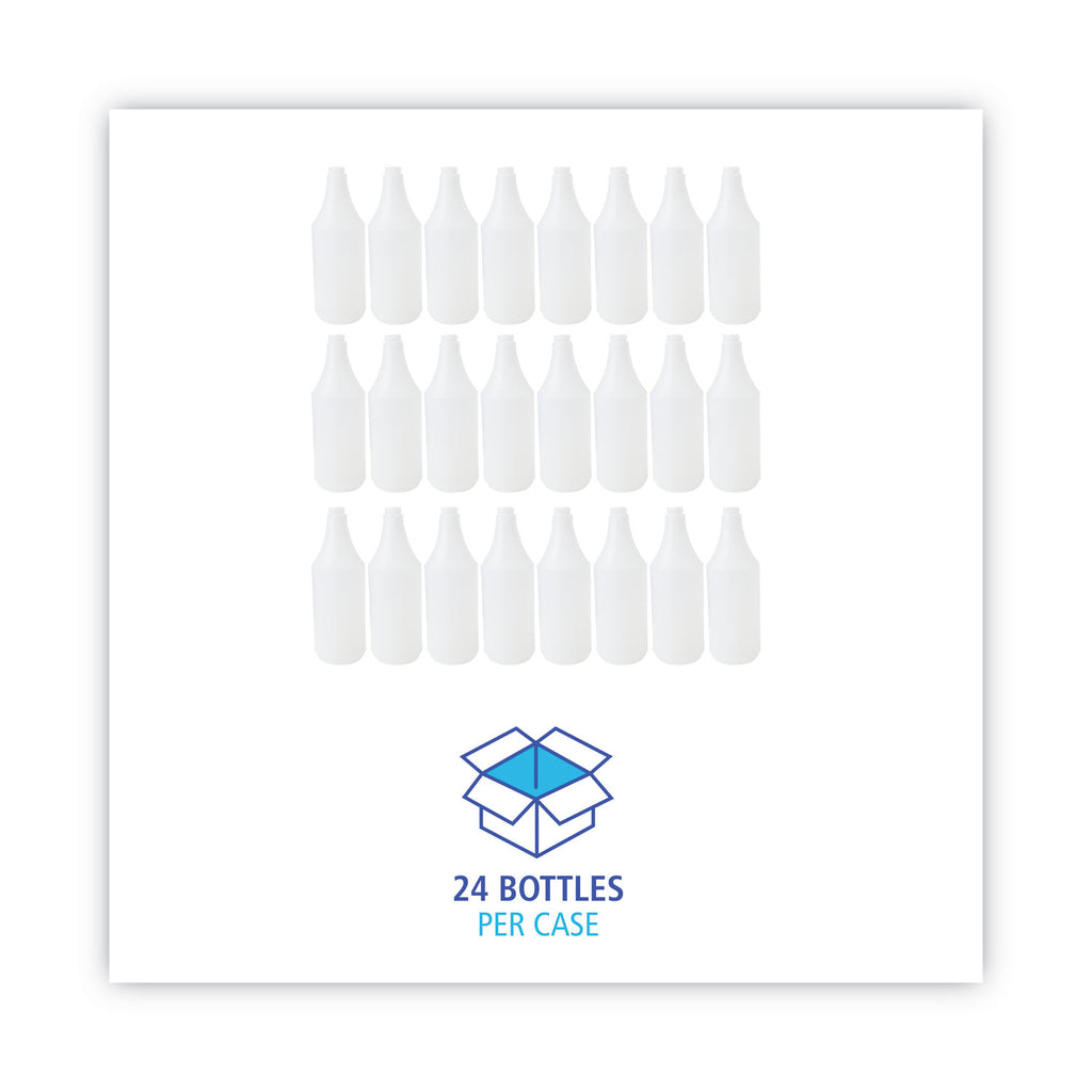 Embossed Spray Bottle, 32 oz, Clear, 24/Carton