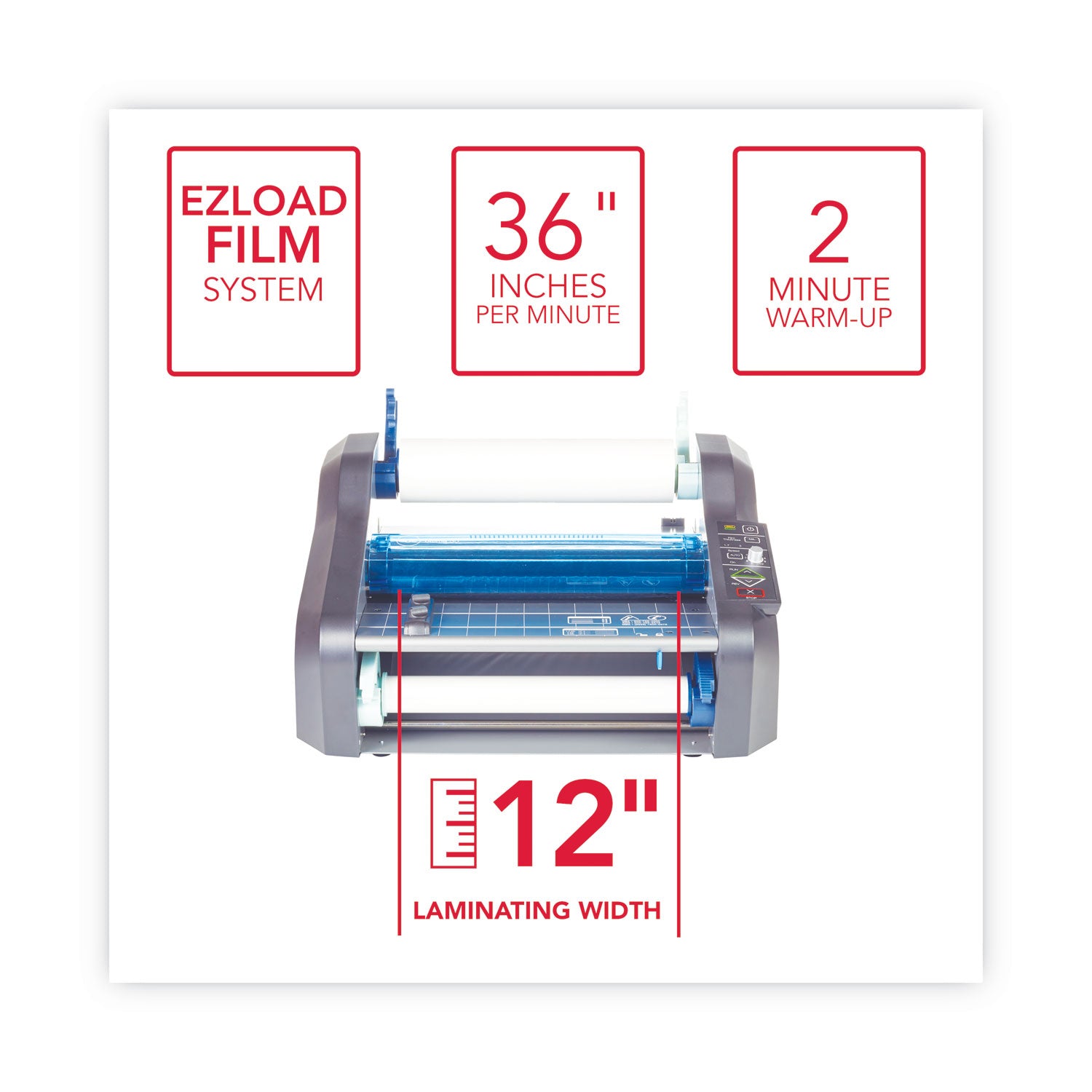GBC Ultima 35 EZload Thermal Roll Laminator - Roll - 12" Lamination Width - 10 mil Lamination Thickness - 11.1" x 18.1
