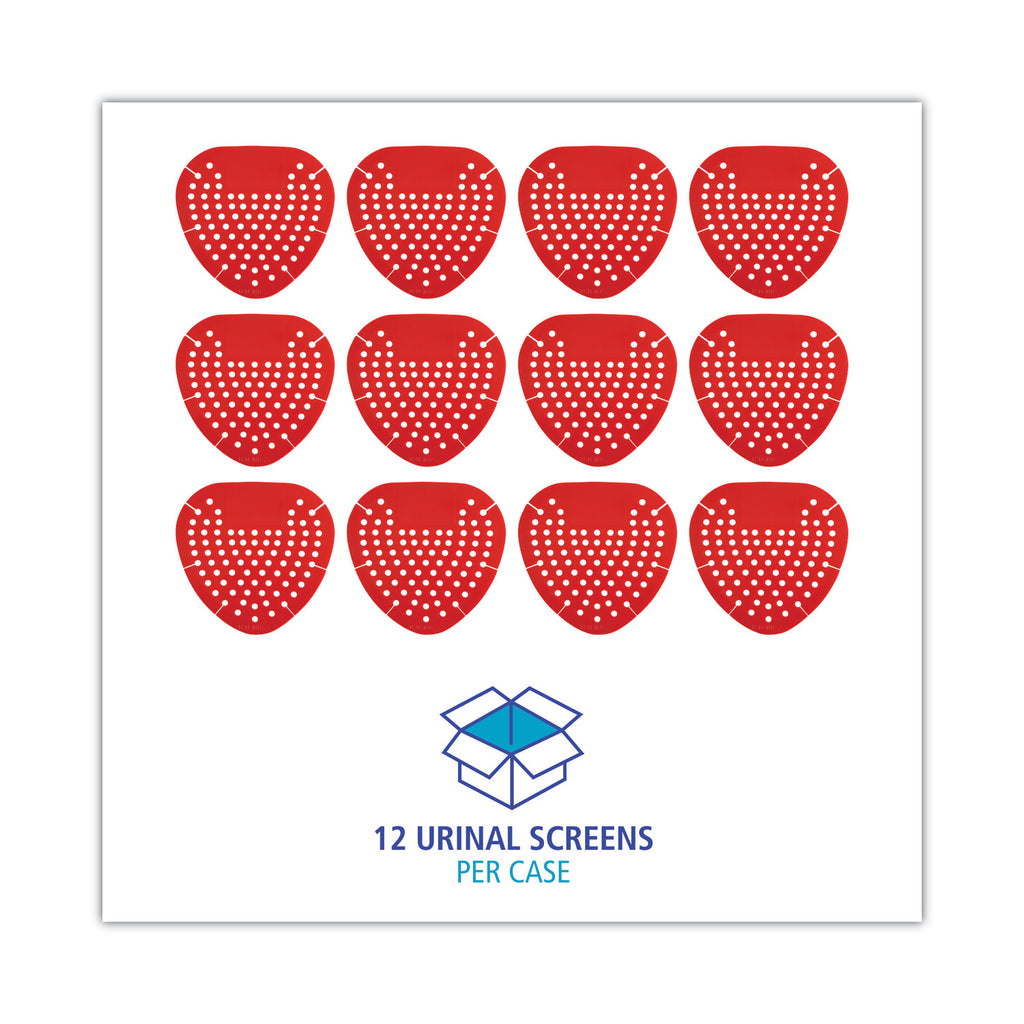 Urinal Screen, Cherry Scent, 3.5 oz, Red, Dozen - 