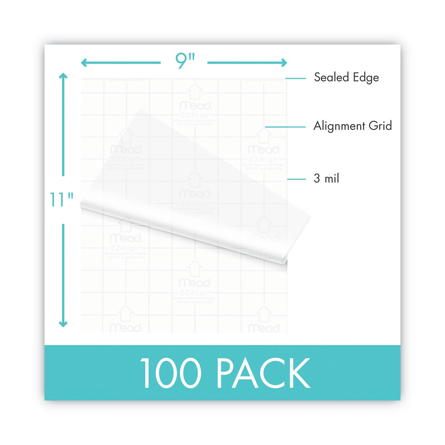ezalign-thermal-laminating-pouches-3-mil-9-x-115-gloss-clear-100-pack_mea39029 - 3