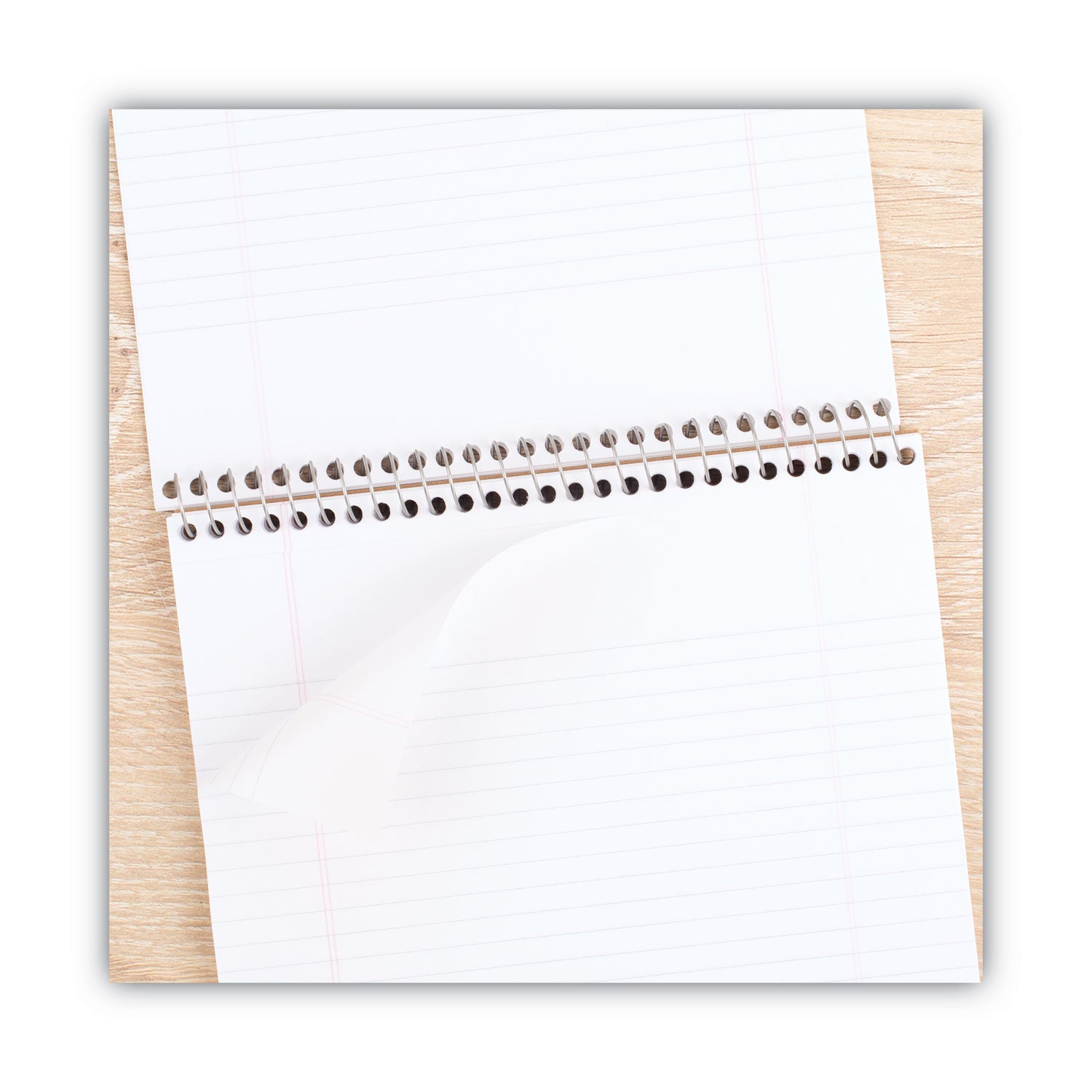 Stiff-Back Wire Bound Notepad, Medium/College Rule, Navy Cover, 70 White 8.5 x 11.5 Sheets - 