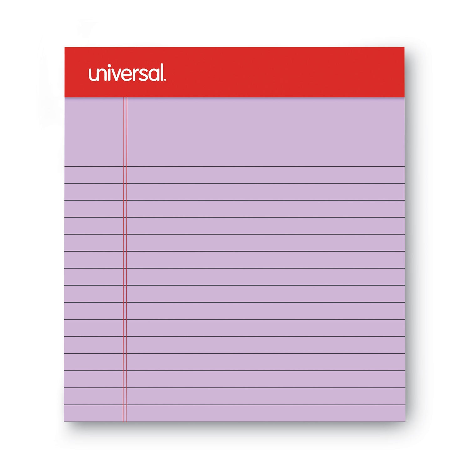 Colored Perforated Ruled Writing Pads, Narrow Rule, 50 Orchid 5 x 8 Sheets, Dozen - 
