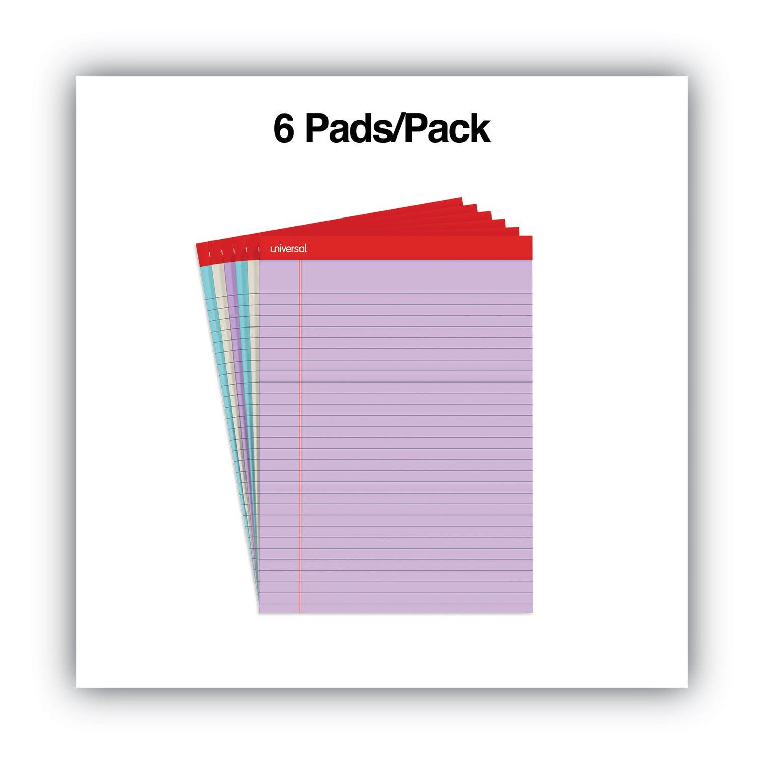 colored-perforated-ruled-writing-pads-wide-legal-rule-50-assorted-color-85-x-1175-sheets-6-pack_unv35878 - 2