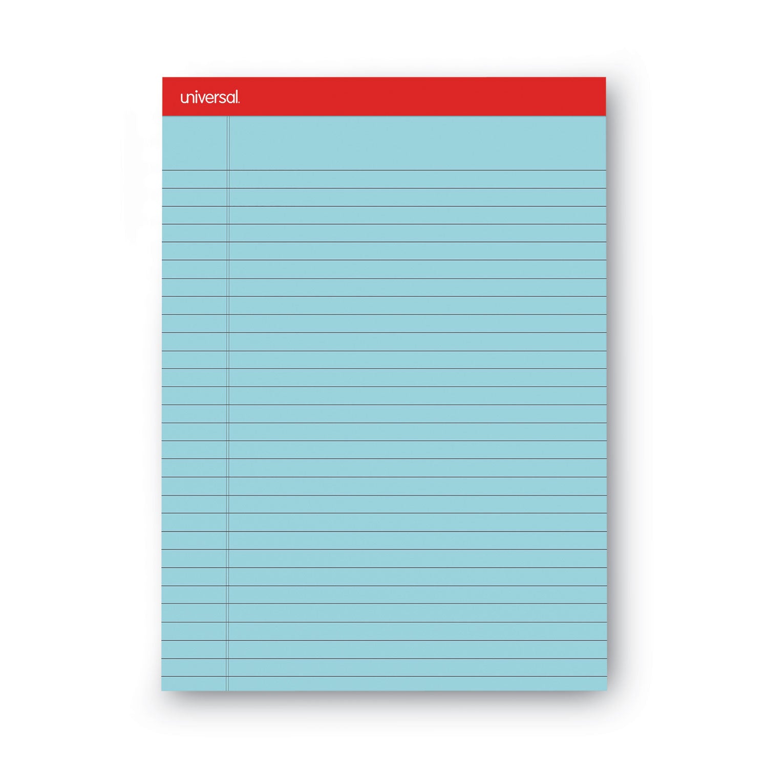 Colored Perforated Ruled Writing Pads, Wide/Legal Rule, 50 Blue 8.5 x 11 Sheets, Dozen - 