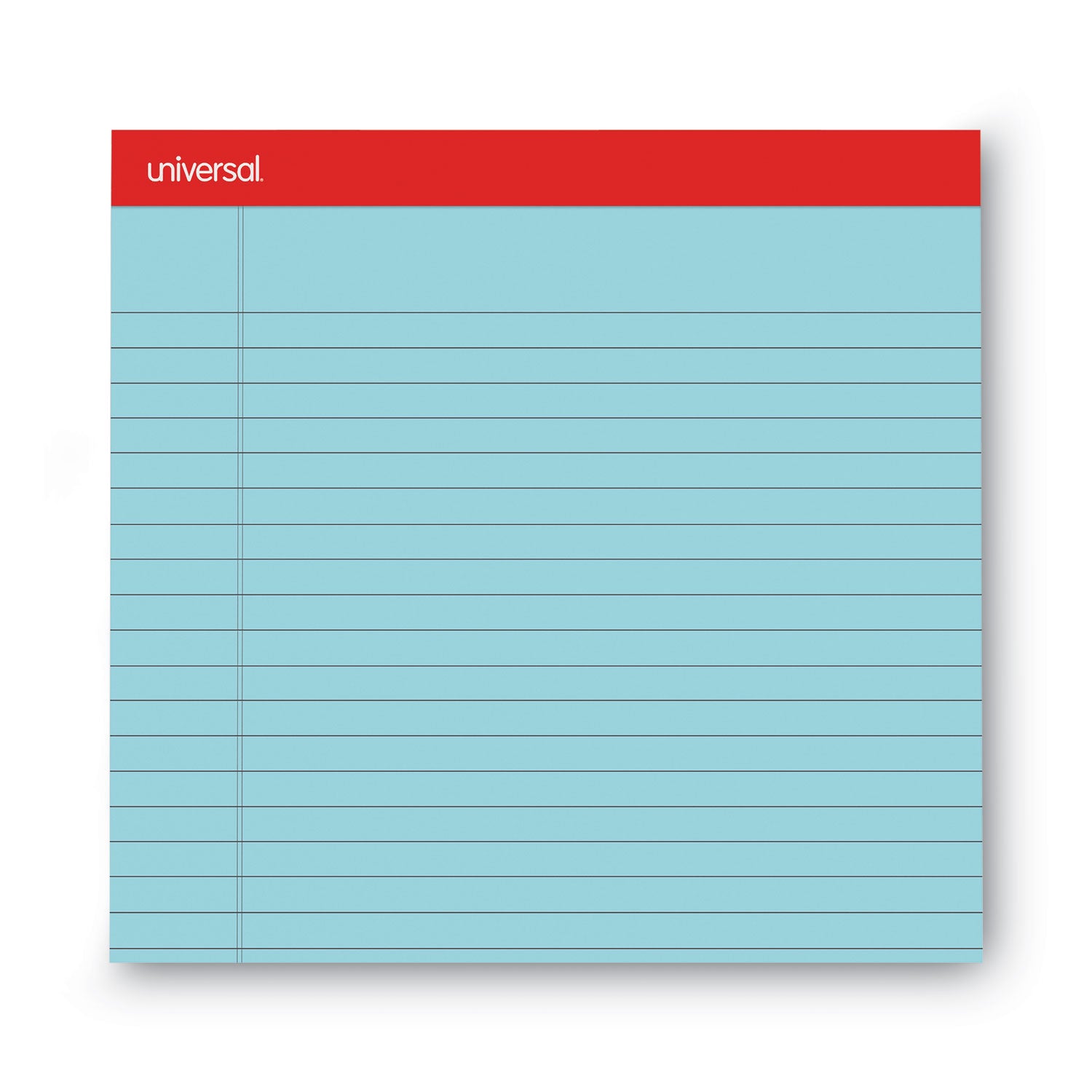 Colored Perforated Ruled Writing Pads, Wide/Legal Rule, 50 Blue 8.5 x 11 Sheets, Dozen - 