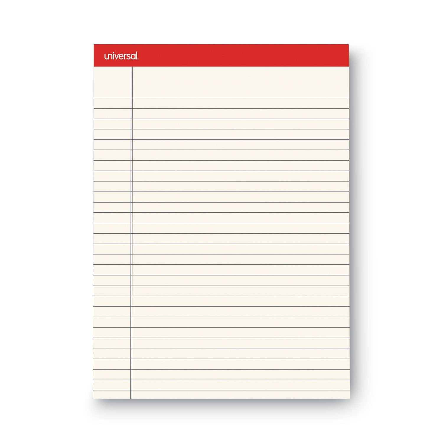 Colored Perforated Ruled Writing Pads, Letter Size Pad (8.5 x 11.75), Wide/Legal Rule, 50 Ivory 8.5 x 11 Sheets, Dozen - 