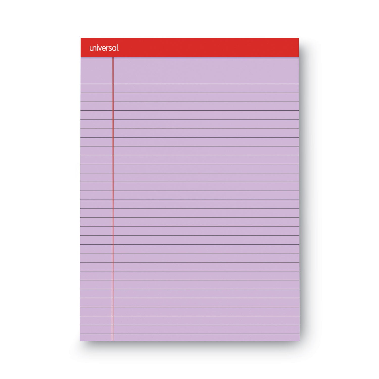 Colored Perforated Ruled Writing Pads, Wide/Legal Rule, 50 Orchid 8.5 x 11 Sheets, Dozen - 