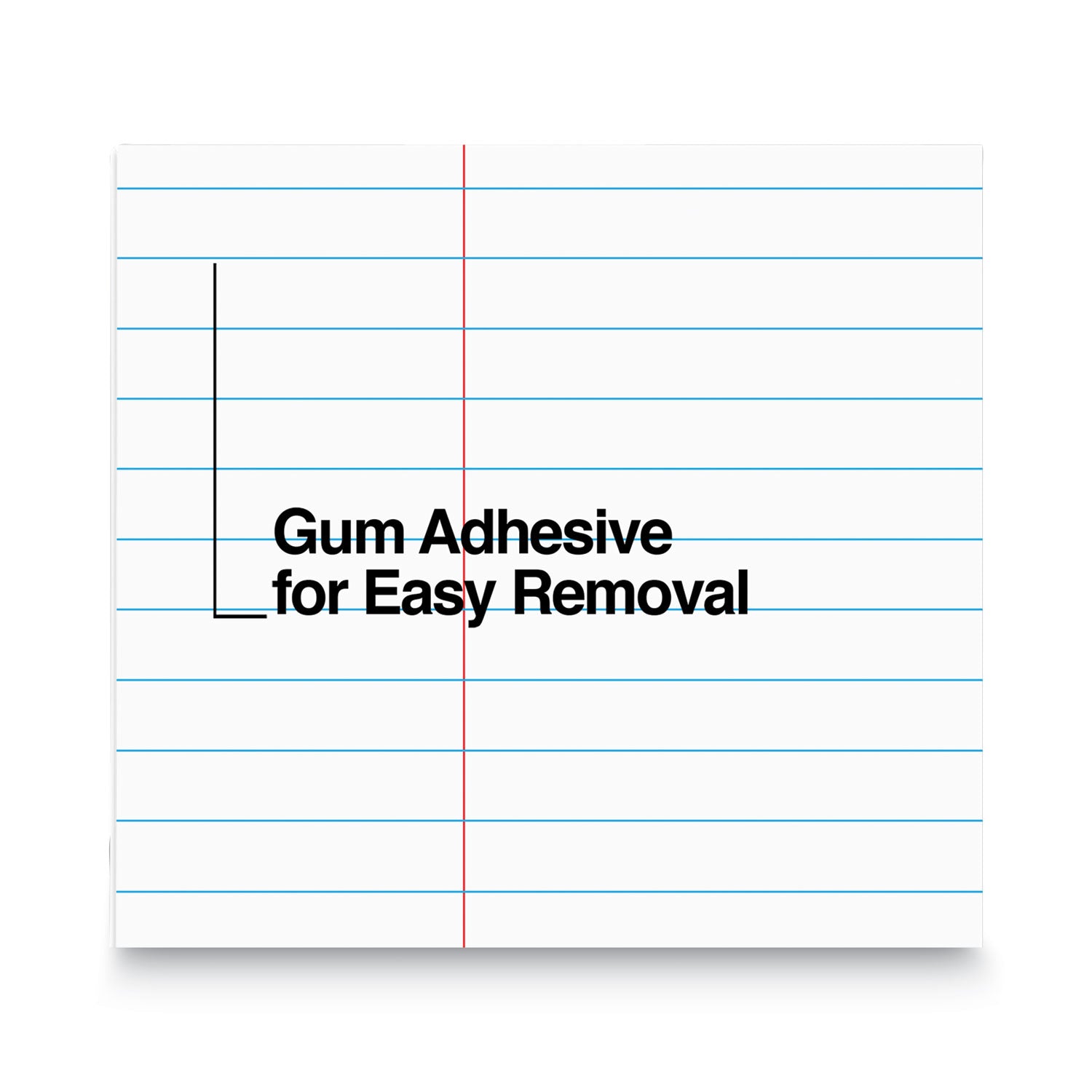 Glue Top Pads, Narrow Rule, 50 White 8.5 x 11 Sheets, Dozen - 