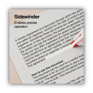 Side-Application Correction Tape, Transparent Red Applicator, 0.2" x 393", 6/Pack