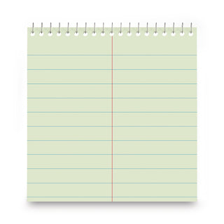 Steno Pads, Pitman Rule, Red Cover, 60 Green-Tint 6 x 9 Sheets