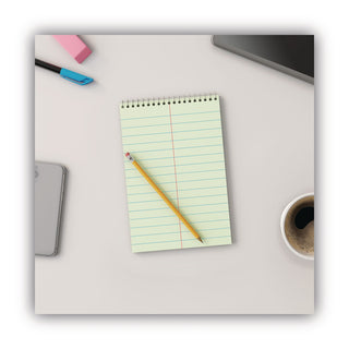 Steno Pads, Pitman Rule, Red Cover, 60 Green-Tint 6 x 9 Sheets