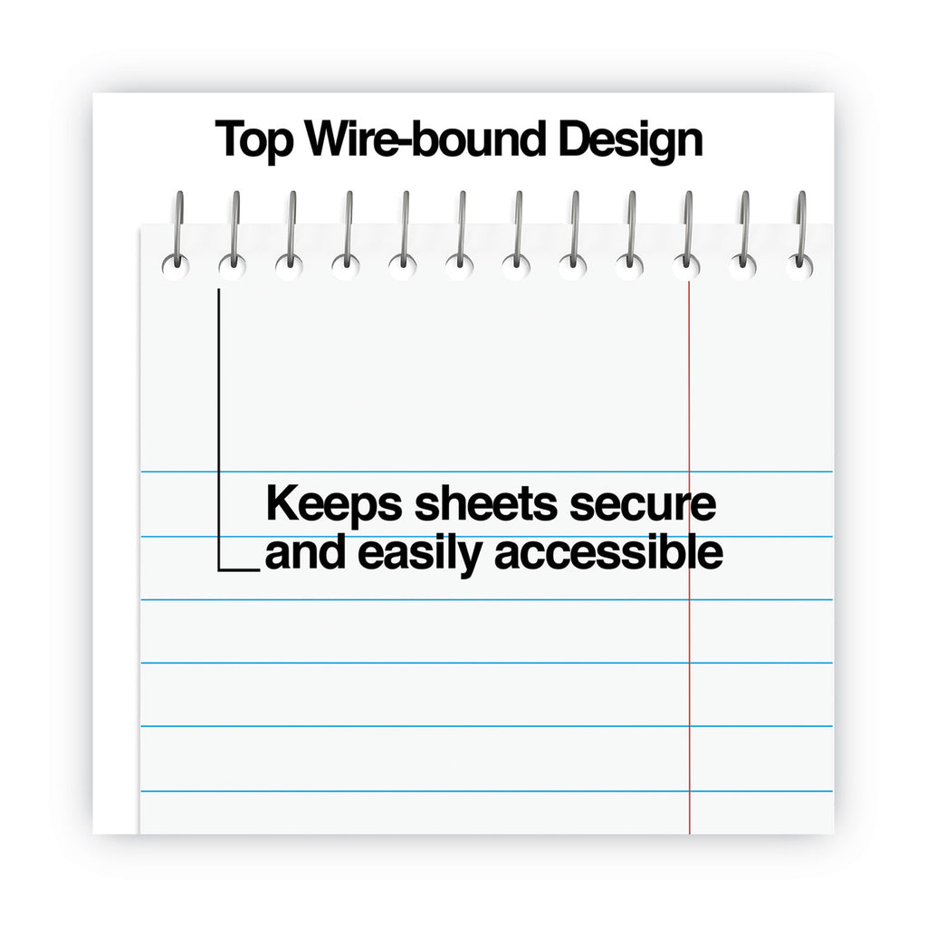 Steno Pads, Gregg Rule, Red Cover, 80 White 6 x 9 Sheets, 6/Pack