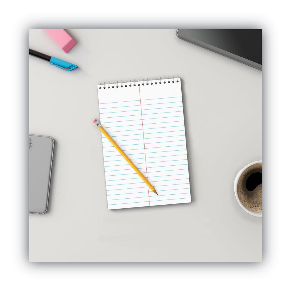 Steno Pads, Gregg Rule, Red Cover, 80 White 6 x 9 Sheets, 6/Pack
