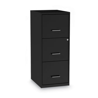 Soho Vertical File Cabinet, 3 Drawers: File/File/File, Letter, Black, 14" x 18" x 34.9