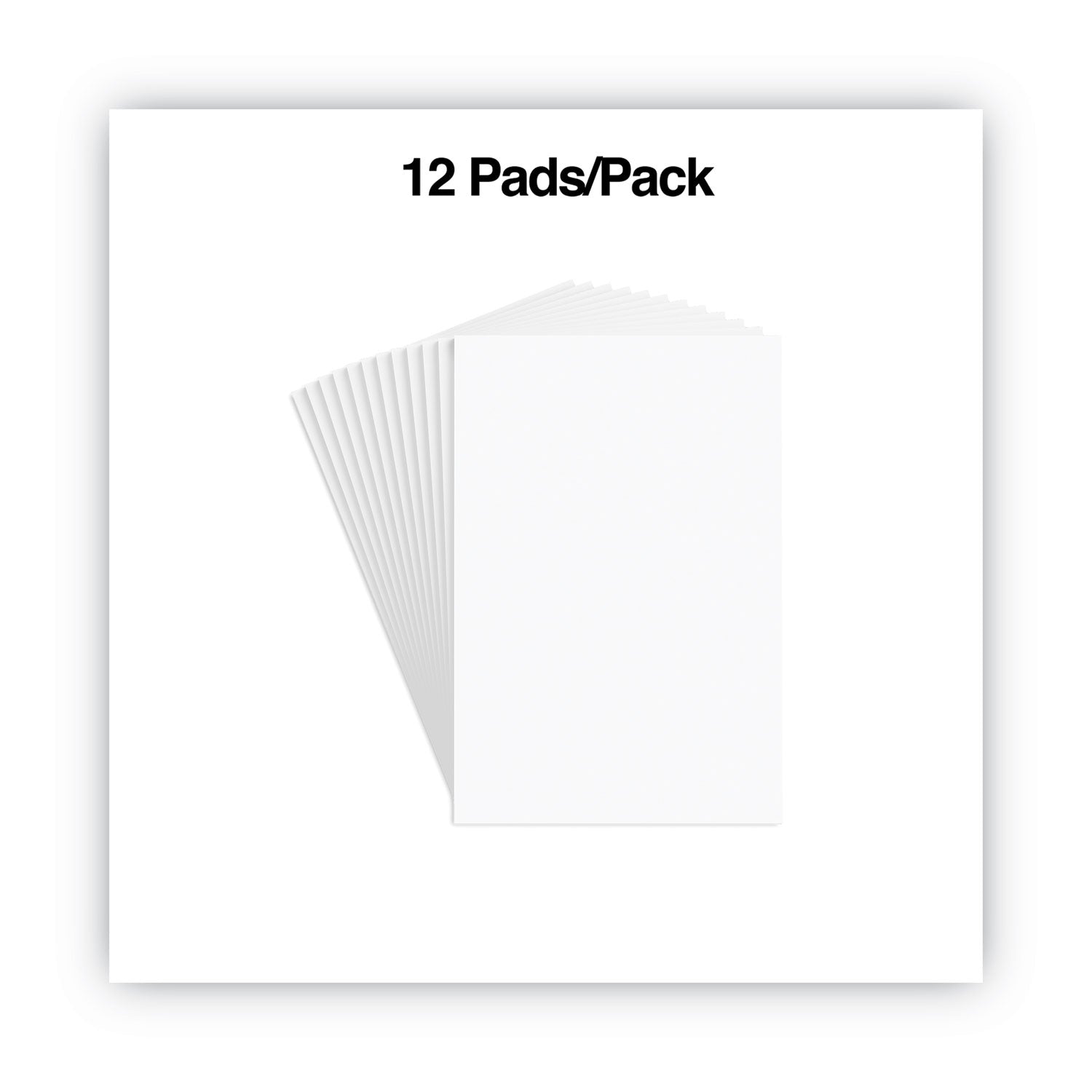 Scratch Pads, Unruled, 4 x 6, White, 100 Sheets, 12/Pack - 