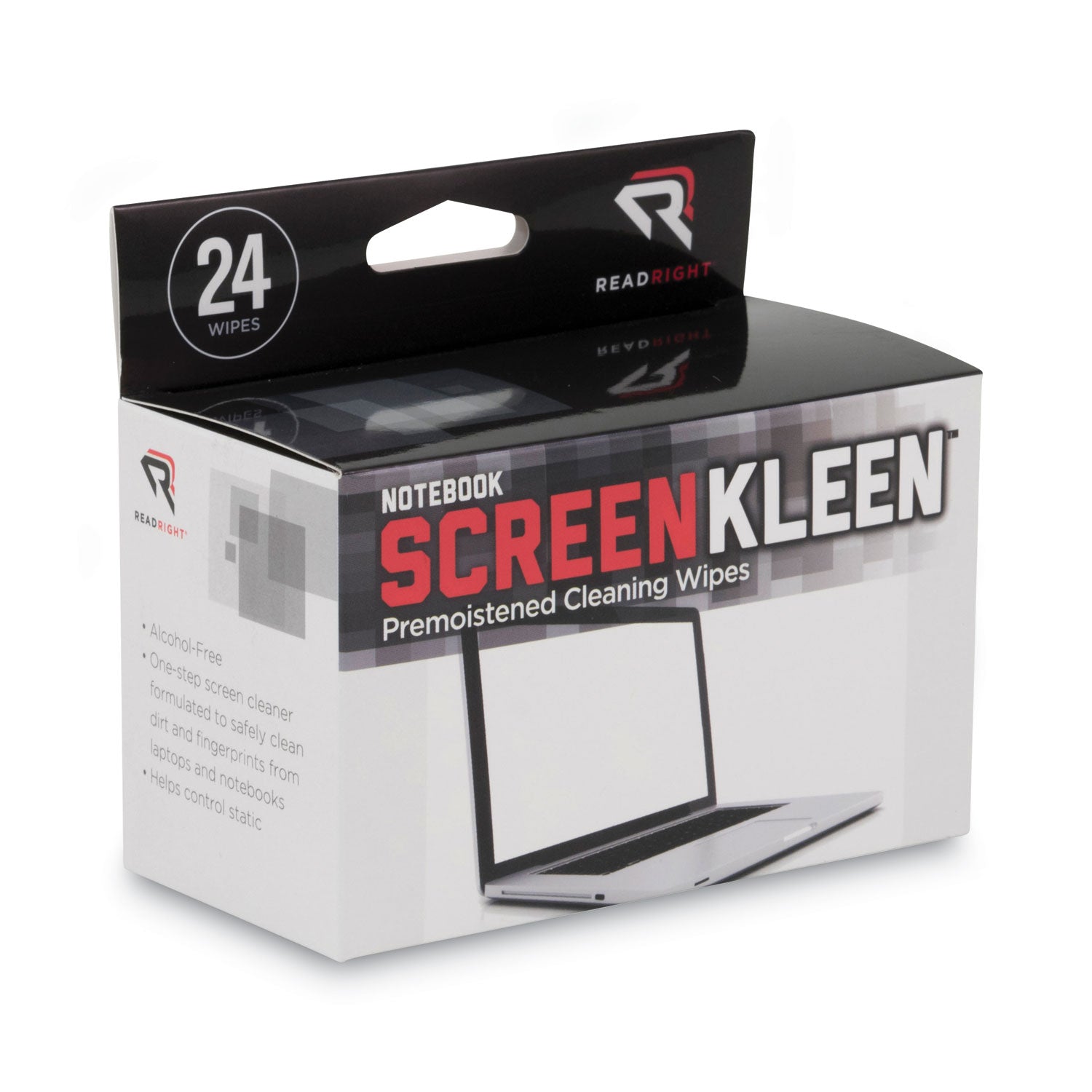Notebook ScreenKleen Pads, Cloth, 7 x 5, White, 24/Box - 