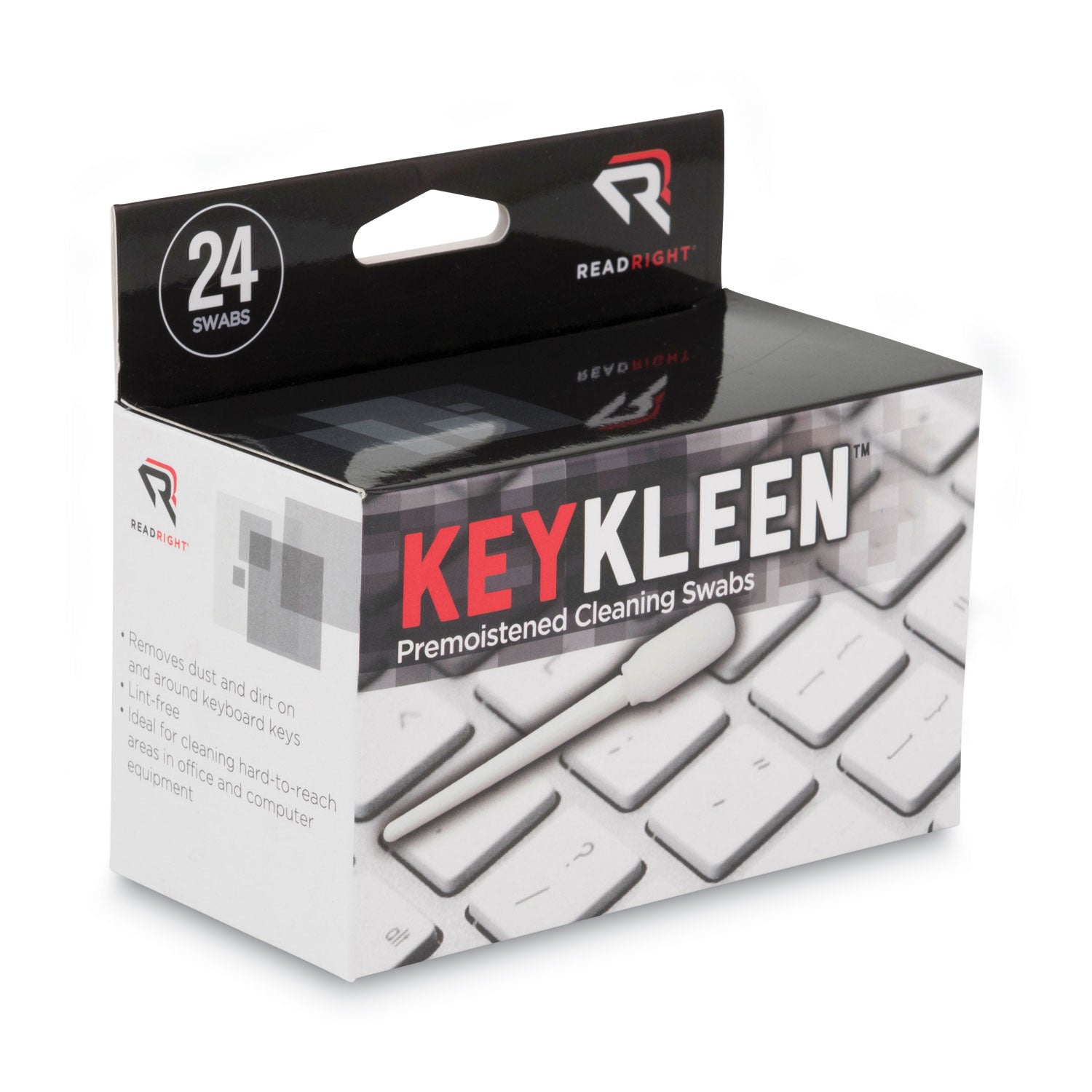 KeyKleen Premoistened Cleaning Swabs, 24/Box