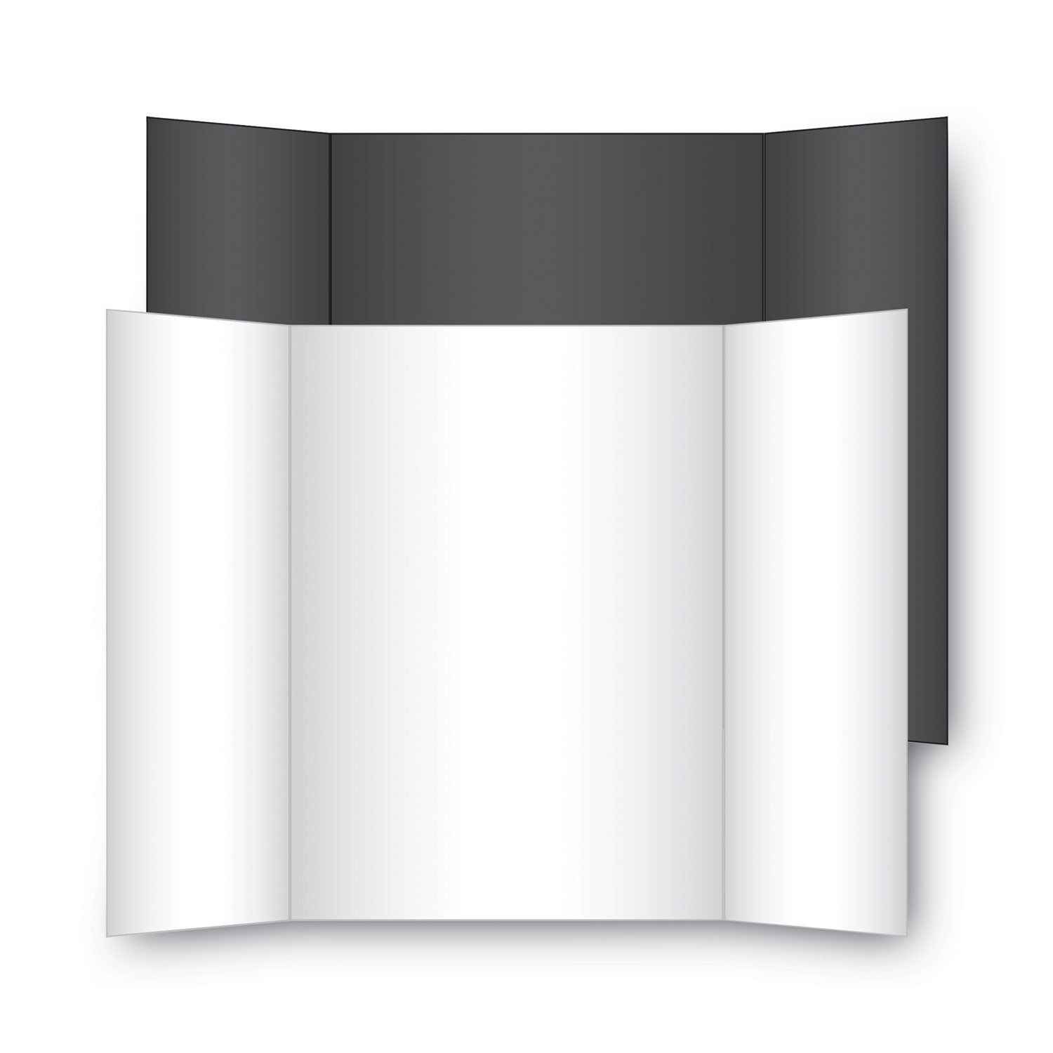 Two Cool Tri-Fold Poster Board, 36 x 48, Black/White, 6/Carton - 