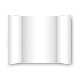 Two Cool Tri-Fold Poster Board, 36 x 48, Black/White, 6/Carton