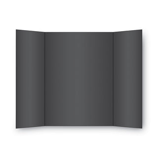 Two Cool Tri-Fold Poster Board, 36 x 48, Black/White, 6/Carton - 