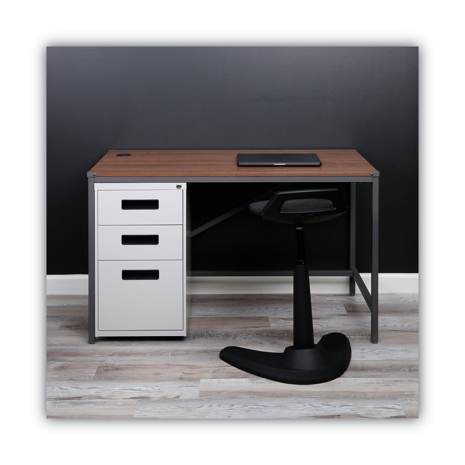 File Pedestal, Left or Right, 3-Drawers: Box/Box/File, Legal/Letter, Light Gray, 14.96" x 19.29" x 27.75