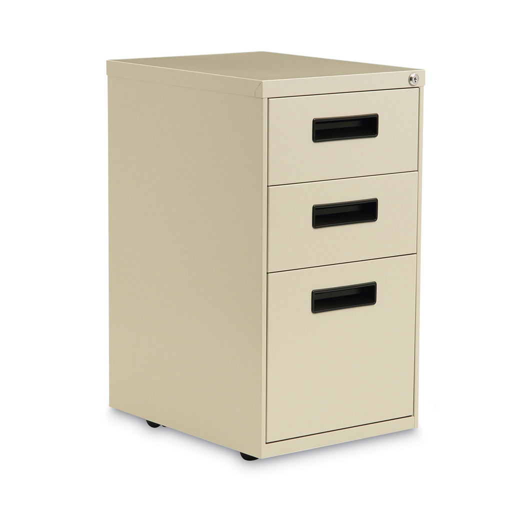 File Pedestal, Left or Right, 3-Drawers: Box/Box/File, Legal/Letter, Putty, 14.96" x 19.29" x 27.75