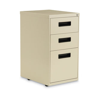 File Pedestal, Left or Right, 3-Drawers: Box/Box/File, Legal/Letter, Putty, 14.96" x 19.29" x 27.75