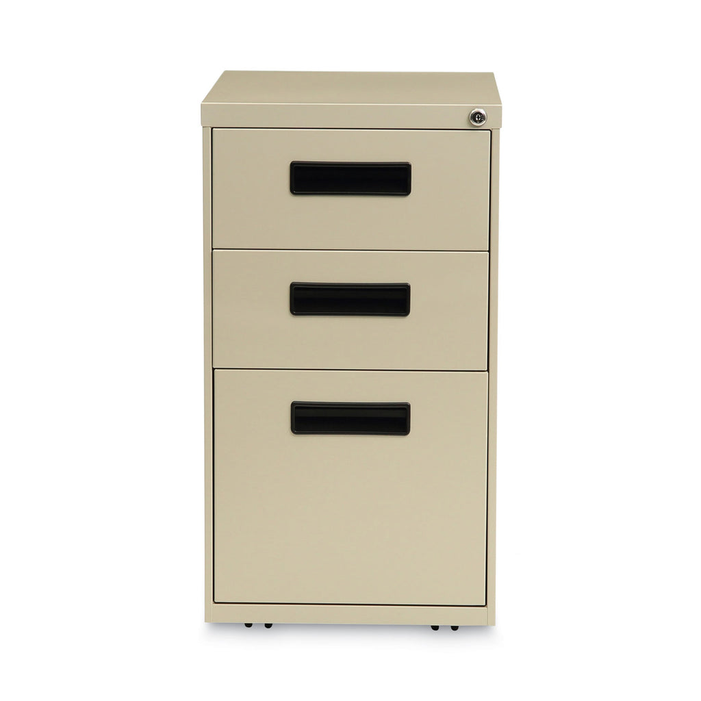 File Pedestal, Left or Right, 3-Drawers: Box/Box/File, Legal/Letter, Putty, 14.96" x 19.29" x 27.75
