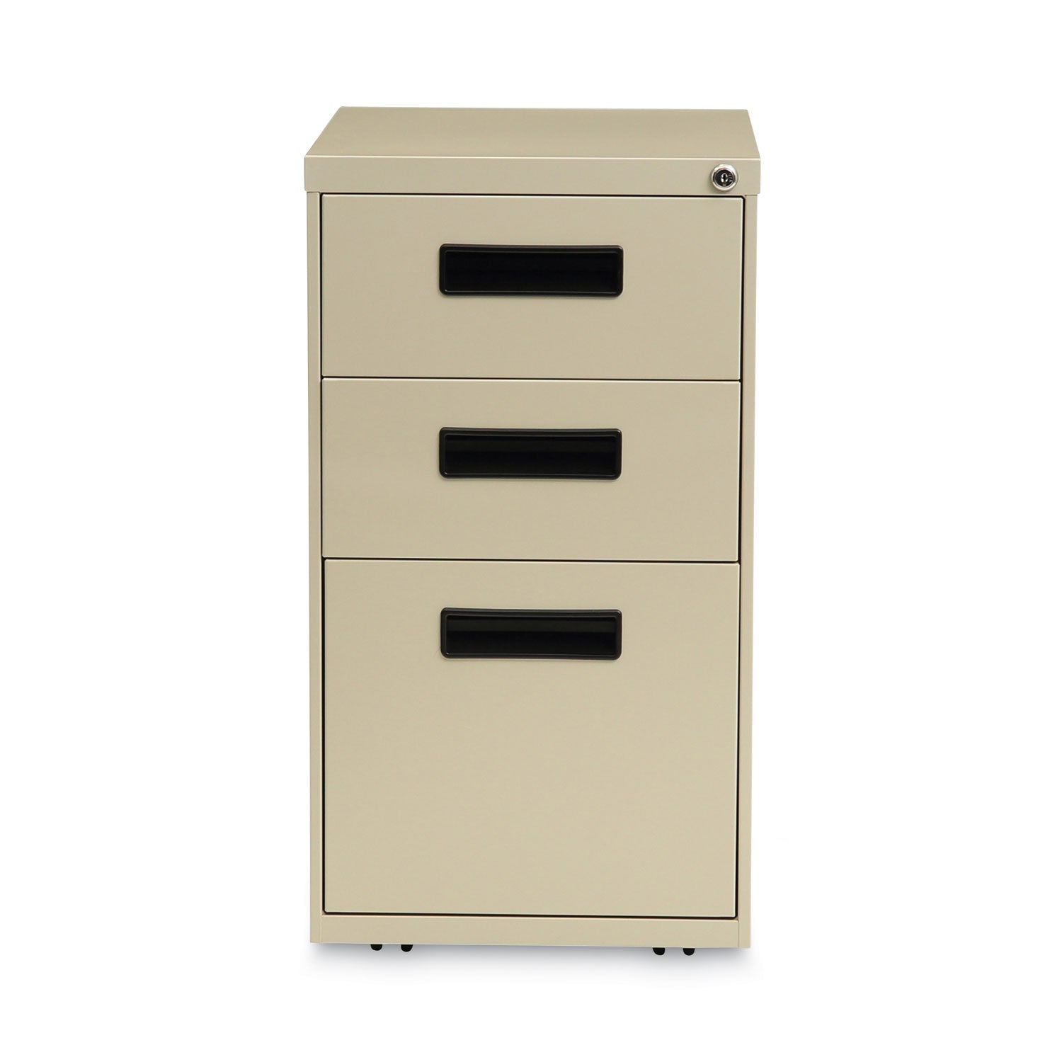 File Pedestal, Left or Right, 3-Drawers: Box/Box/File, Legal/Letter, Putty, 14.96" x 19.29" x 27.75