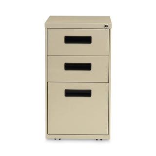 File Pedestal, Left or Right, 3-Drawers: Box/Box/File, Legal/Letter, Putty, 14.96" x 19.29" x 27.75