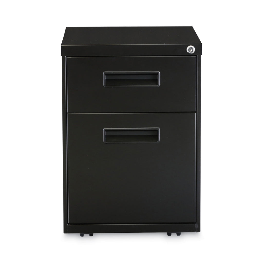 File Pedestal, Left or Right, 2-Drawers: Box/File, Legal/Letter, Black, 14.96" x 19.29" x 21.65