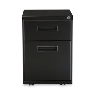 File Pedestal, Left or Right, 2-Drawers: Box/File, Legal/Letter, Black, 14.96" x 19.29" x 21.65