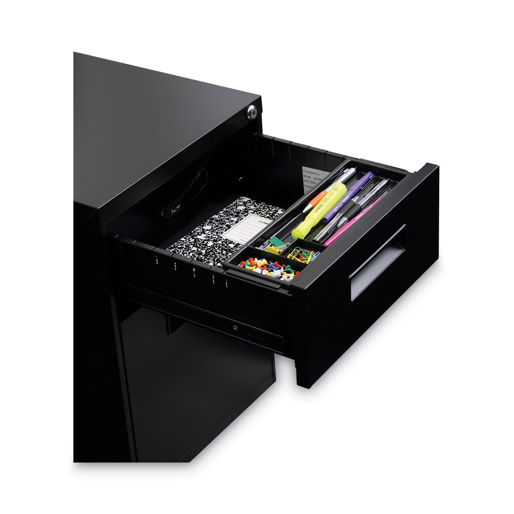 File Pedestal, Left or Right, 2-Drawers: Box/File, Legal/Letter, Black, 14.96" x 19.29" x 21.65
