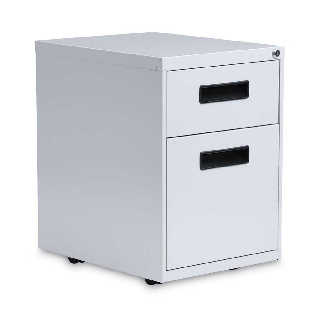 File Pedestal, Left or Right, 2-Drawers: Box/File, Legal/Letter, Light Gray, 14.96" x 19.29" x 21.65