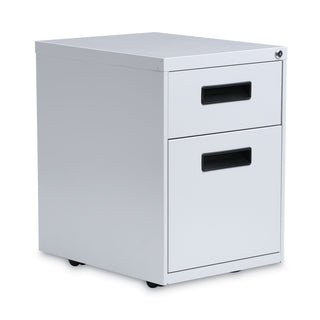 File Pedestal, Left or Right, 2-Drawers: Box/File, Legal/Letter, Light Gray, 14.96" x 19.29" x 21.65