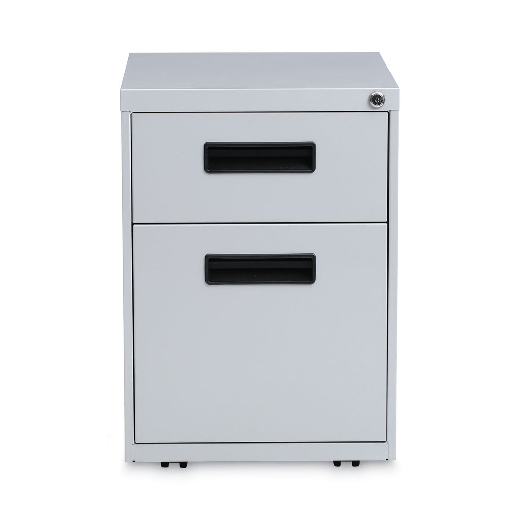 File Pedestal, Left or Right, 2-Drawers: Box/File, Legal/Letter, Light Gray, 14.96" x 19.29" x 21.65