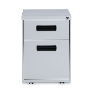File Pedestal, Left or Right, 2-Drawers: Box/File, Legal/Letter, Light Gray, 14.96" x 19.29" x 21.65
